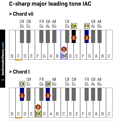 C-sharp major leading tone IAC